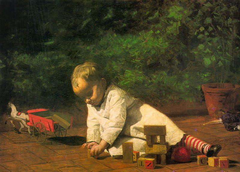 Thomas Eakins Baby at Play oil painting picture